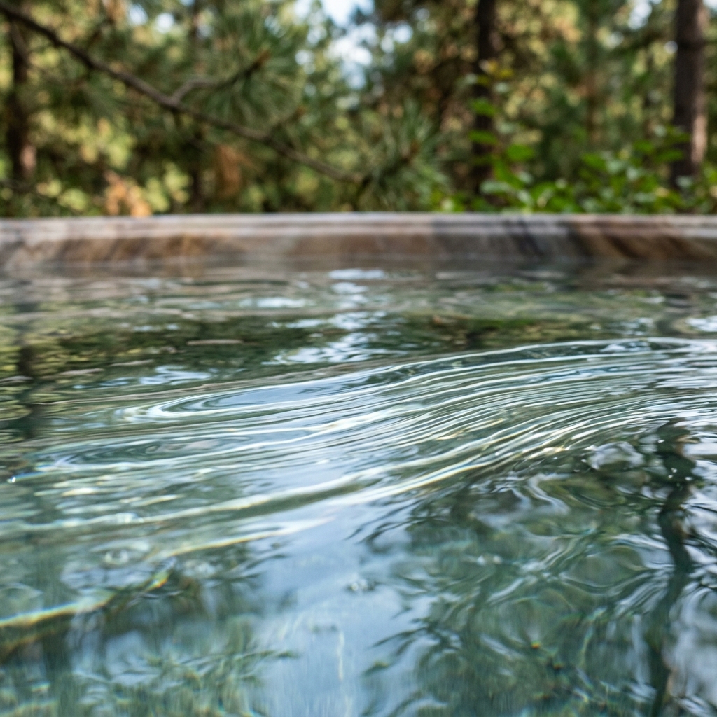 Spa pool water ripples